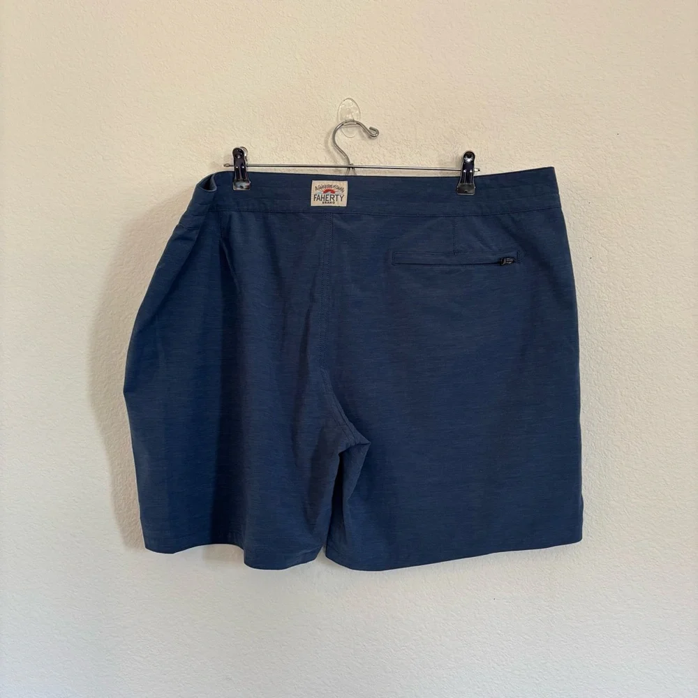 Faherty Mens Retro Surf Stripe Board Shorts
